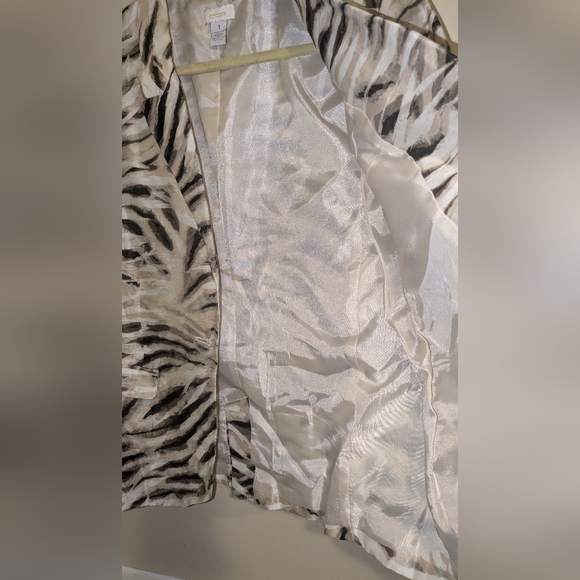 š„FINALš„Chico's Zebra Print Blazer - Picture 7 of 8